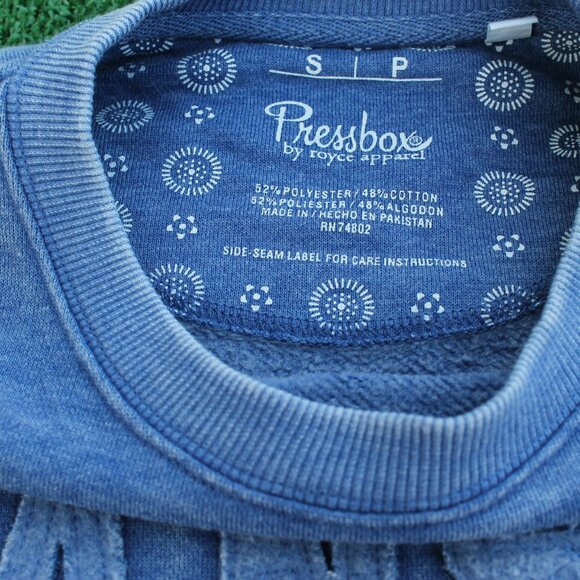 💙University of Kansas Jayhawks, Vintage Wash Pocketed pullover sweatshirt - Picture 3 of 6